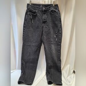 Zara Black Distressed Jeans